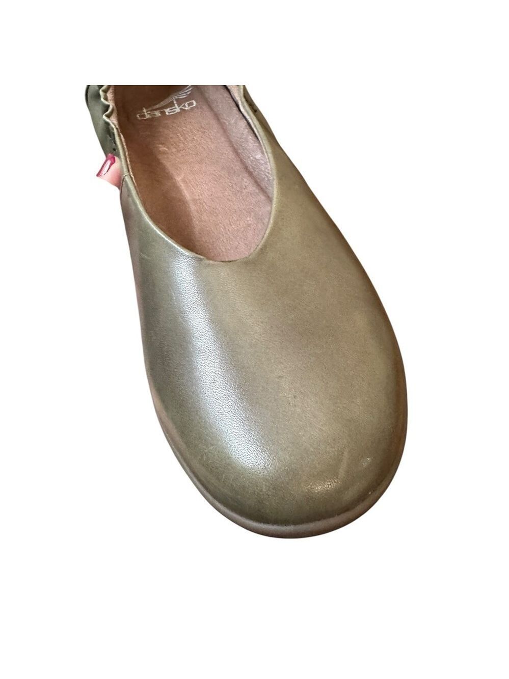DANSKO Kira Ballet Flat Womens 37/6.5 Green Leather Round Toe Comfort Cushioned - Picture 10 of 10